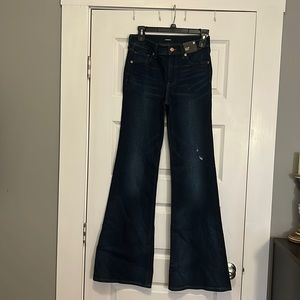 Express 70’s flare mid rise jeans